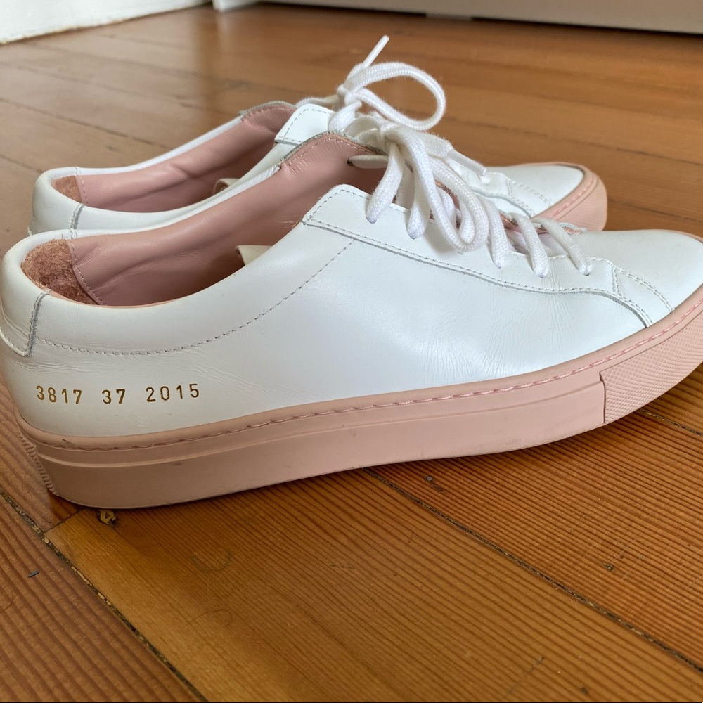 Common Projects Achilles Low White Pink — Size 37